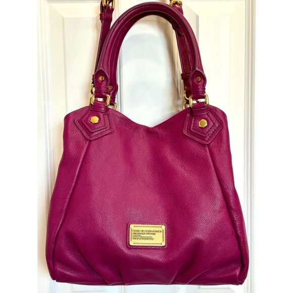 MARC by MARC JACOBS - Classic Q Fran Satchel/Shoulder Bag/Magenta Pebble Leather - Picture 1 of 16